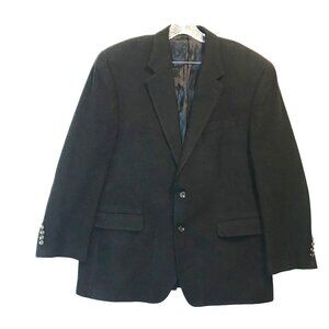 RALPH LAUREN Blue Label Loro Piana Black Camelhair Blazer Mens 43R Sport Coat